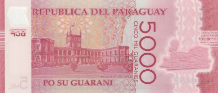 Paraguay 5000 Guaranies Don C. A. Lopez - 2016 Polymer