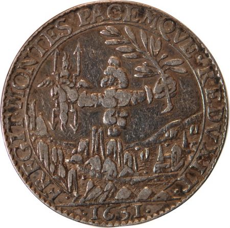 PARTIES ET REVENUES CASUELS  Prise de Pignerol - JETON ARGENT 1631