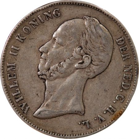 PAYS-BAS  WILLEM II - 2 1/2 GULDEN ARGENT 1847