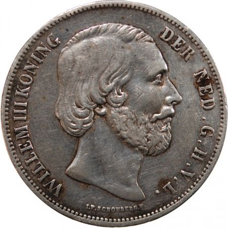 PAYS-BAS  WILLEM III - 2 1/2 GULDEN ARGENT 1857