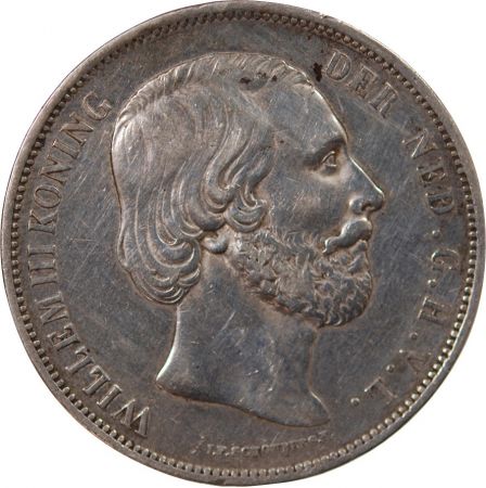 PAYS-BAS  WILLEM III - 2 1/2 GULDEN ARGENT 1873