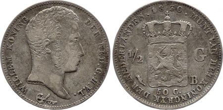 Pays-Bas 1/2 Gulden Willem I - Armoiries - 1830