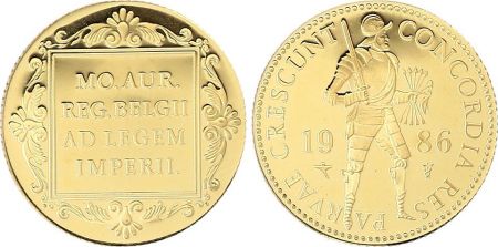 Pays-Bas 1 Ducat Chevalier - 1986 - Or - Proof