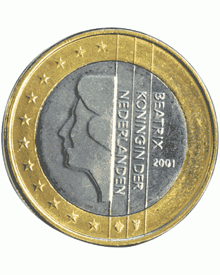 Pays-Bas 1 euro - Pays-Bas 2001