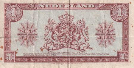 Pays-Bas 1 Gulden - Reine Wilhelmine - 1945 - TTB - P.70