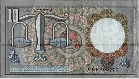 Pays-Bas 10 Gulden -  H. De Groot - 1953 - TTB - P.85