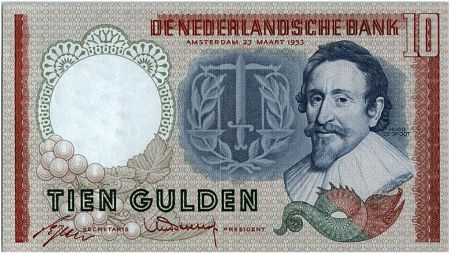 Pays-Bas 10 Gulden -  H. De Groot - 1953