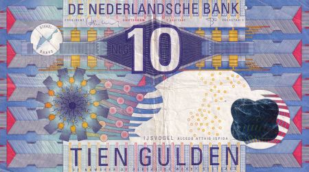 Pays-Bas 10 Gulden - Design géométrique - 1997  TB+ - P.99