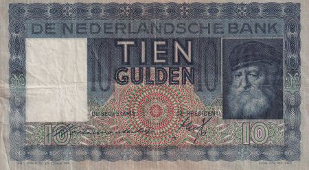 Pays-Bas 10 Gulden - Vieil homme - 04-06-1935 - Série GR - TTB - P.49
