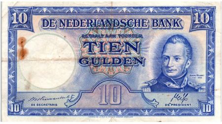 Pays-Bas 10 Gulden 1945 - Wilhem I, usine