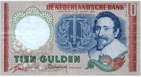 Pays-Bas 10 Gulden 1953 - Hugo de Groot - Série CTN012210