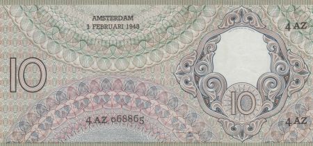 Pays-Bas 10 Gulden Homme au chapeau - 1943 - TTB + - P.59