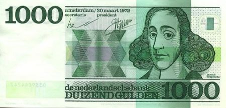 Pays-Bas 1000 Gulden Barush D\'Espinoza - 1972