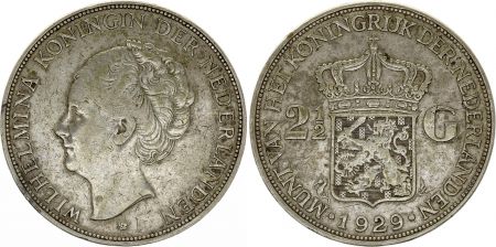 Pays-Bas 2 1/2 Gulden, Wilhelmina I - 1929