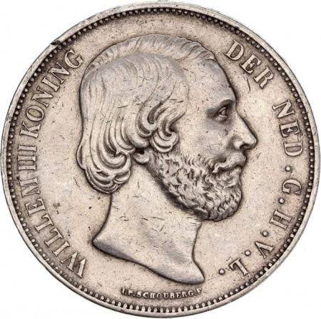 Pays-Bas 2 1/2 Gulden 2 1/2 Gulden, Willem III - Armoiries - 1873
