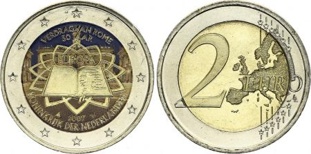 Pays-Bas 2 Euros - Traité de Rome - Colorisée - 2007