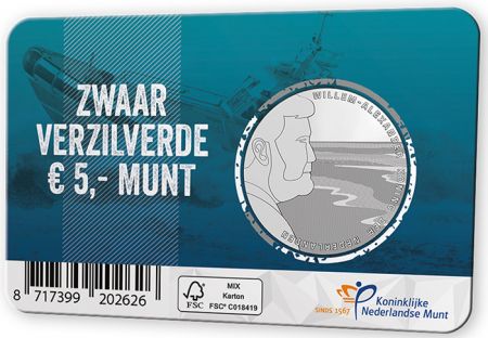 Pays-Bas 200 ans du sauvetage en mer aux Pays-Bas - 5 Euros Coincard UNC 2024