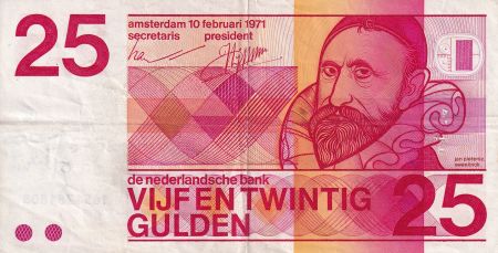 Pays-Bas 25 Gulden - Jan Pietersz Sweelinck - 1971 - P.TTB - P.92a