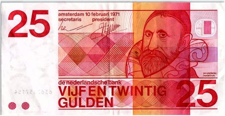 Pays-Bas 25 Gulden, Jan Pietersz Sweelinck - 1971 - TTB - P.92