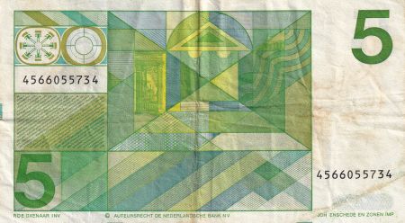 Pays-Bas 5 Gulden - J. Van den Vondel - 1973 - P.95