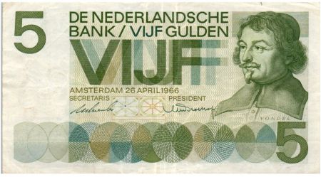 Pays-Bas 5 Gulden 1966 - C. Vondel