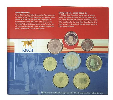 Pays-Bas Coffret BU Euro 2002 - Pays Bas (Geleidehonden Fonds)
