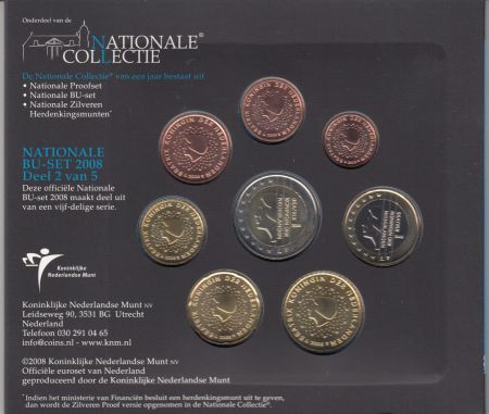 Pays-Bas Coffret BU Pays-Bas 2008 - 8 monnaies en euro