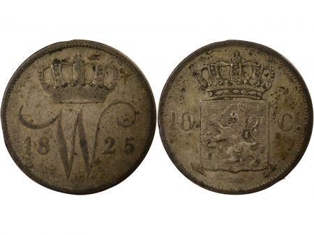 Pays-Bas Pays-Bas, Guillaume I - 10 Cents Argent - 1825 Utrecht