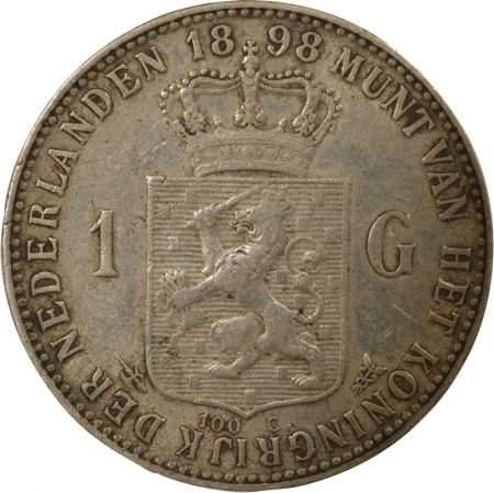 Pays-Bas Pays-Bas, Wilhelmina - 1 Gulden Argent - 1898 Utrecht