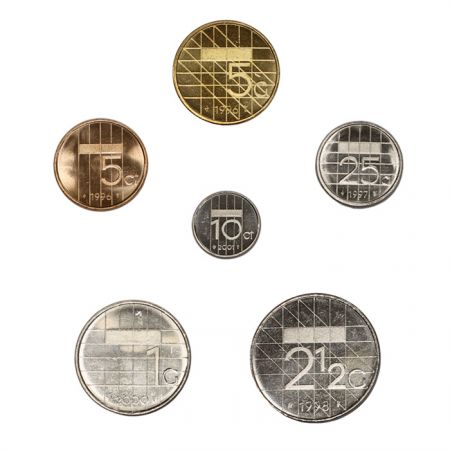 Pays-Bas Série 6 pièces 0 05 à 5 Gulden PAYS BAS (avant l\'euro)