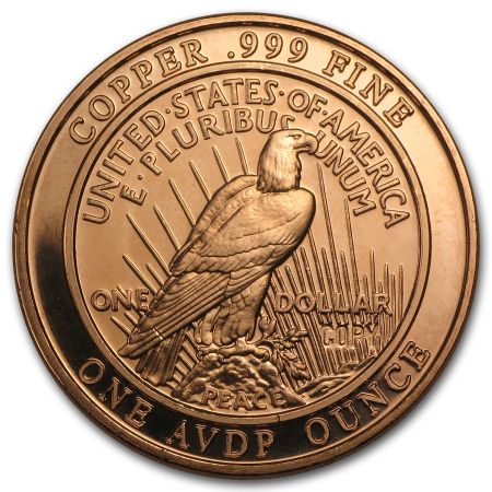 Peace Dollar - 1 Once Cuivre