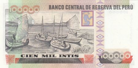 Pérou 100000 Intis F. Bolognesi - Lac Titicaca - 1989