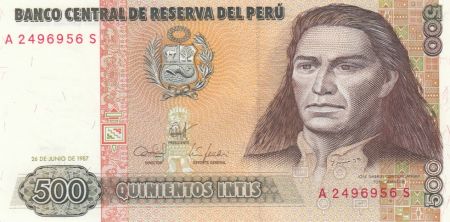 Pérou 500 Intis J. G. Condorcanqui Tupac Amaru II - 1987