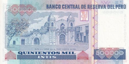 Pérou 500000 Intis - Ricardo Palma - Eglise - 21-12-1989 - NEUF - P.147