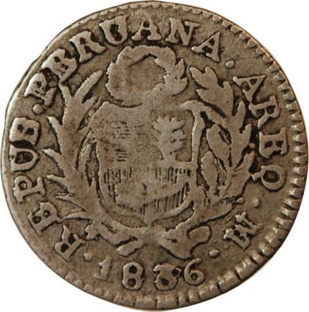 Pérou PEROU - 1/2 REAL ARGENT 1836