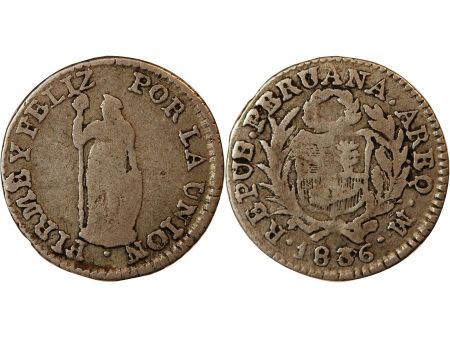 Pérou PEROU - 1/2 REAL ARGENT 1836