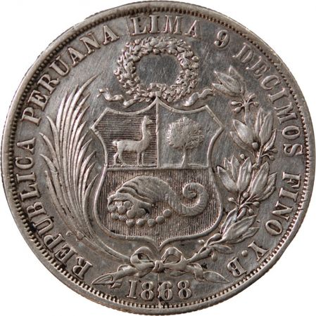 Pérou PEROU - 1 SOL ARGENT 1868 Y.B