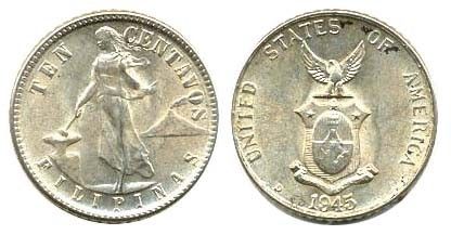 Philippines 10 Centavos - 1945