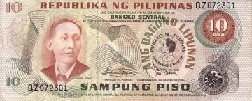 Philippines 10 Piso A. Mansini - Président F.E. Marcos
