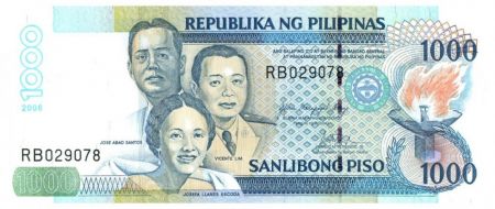 Philippines 1000 Piso J. Abad Santos, V. Lim, J. Lllanes Escoda