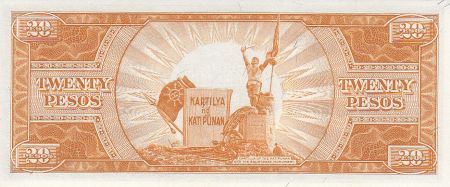 Philippines 20 Pesos - A. Bonifacio, E. Jacinto - Sig. 5 - 1949