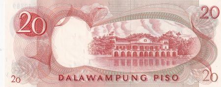 Philippines 20 Piso - M.L. Quezon - Palais Malakanyang - 1969 - NEUF - P.145a