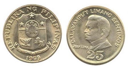 Philippines 25 Sentimo - 1969
