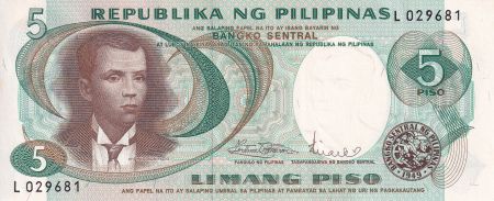 Philippines 5 Piso - Andres Bonifacio - ND (1969) - P.143b