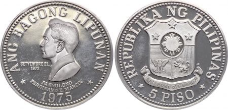 Philippines 5 Piso - Ferdinand Marcos - 1975