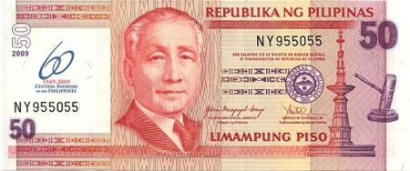 Philippines 50 Piso Prés. S. Osmeña, 60 ans Banque centrale