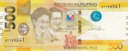 Philippines 500 Piso Corazon et Begnino Aquino -  2020 - NEUF - P.210