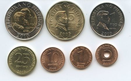 Philippines SET.1 Série 7 pièces - 1993 - 1 Sentimo à 10 Piso