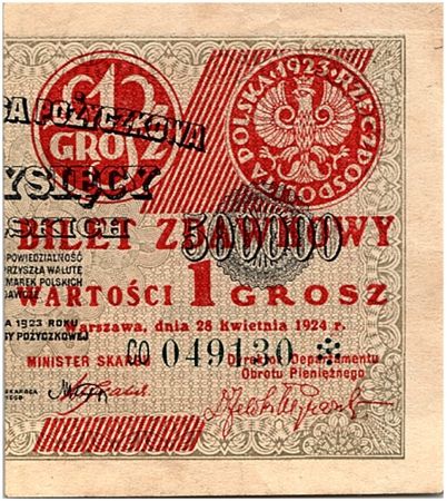 Pologne 1 Grosz - Zdawkowy - 1924 - P.42b - SPL - Série CO-049130