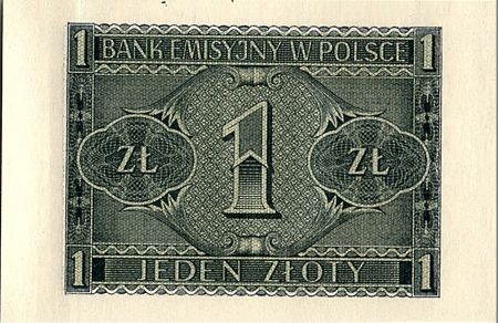 Pologne 1 Zloty  - Gris - 1941